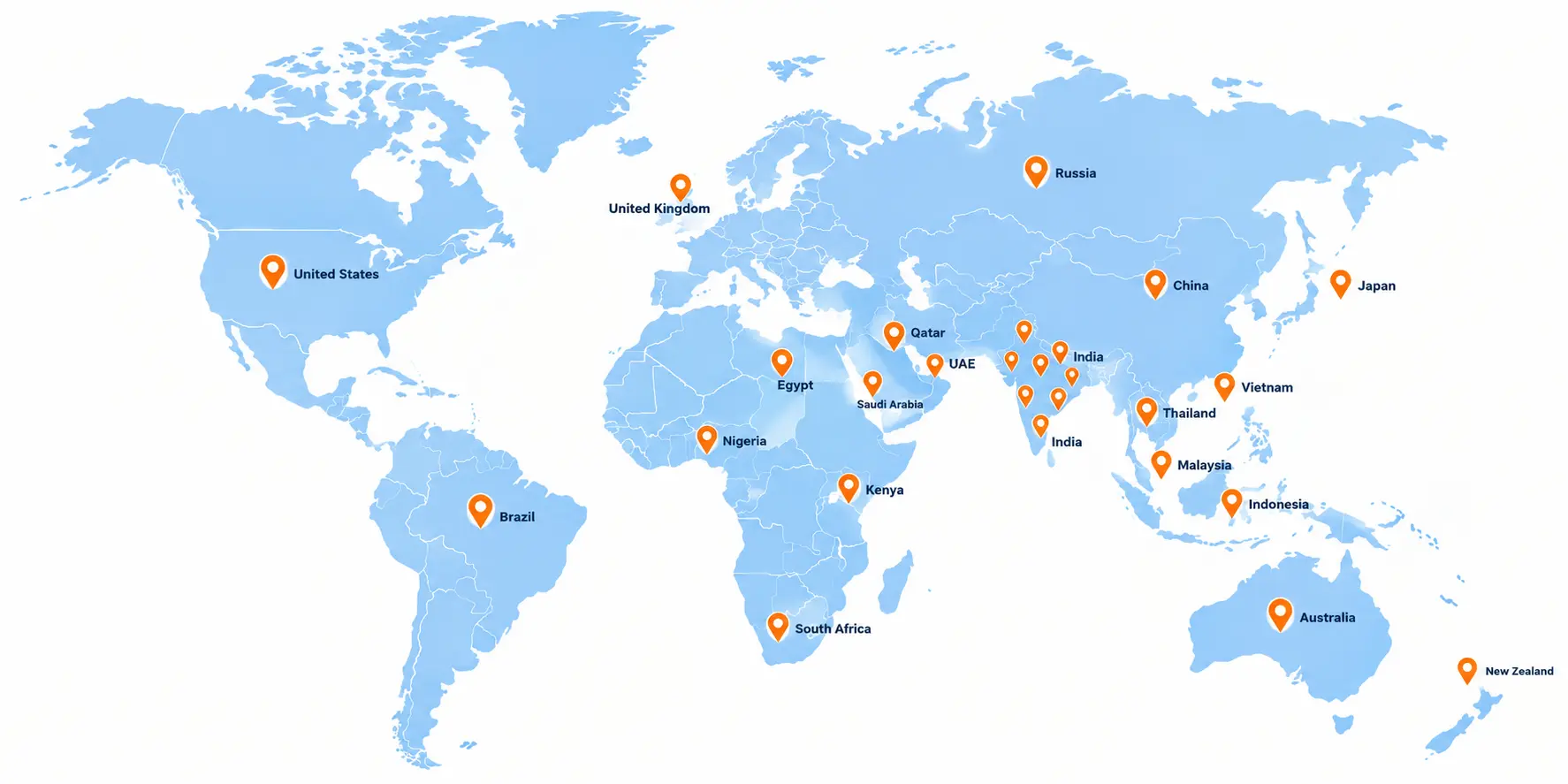 Petrosoft global fuel retailer coverage map
